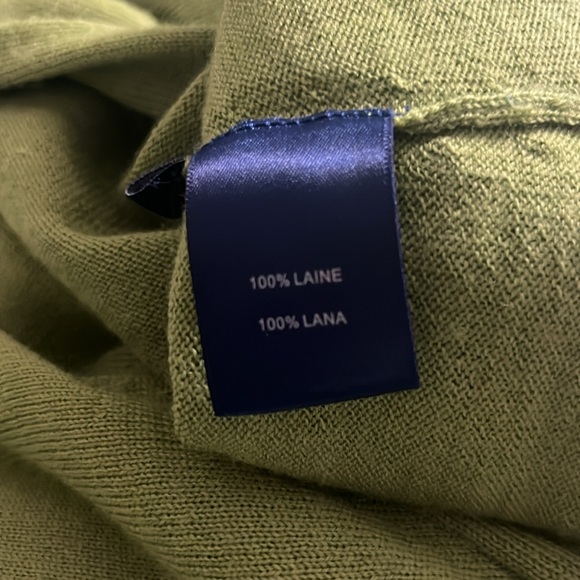 DONCASTER COLLECTION 100% WOOL SCOOP NECK LONG SLEEVE BLOUSE SIZE L - Picture 5 of 7